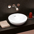 VILLEROY ET BOCH - Vasque 38 x 38 ronde à poser  Loop & Friends non meulé stone white avec trop plein - vignette