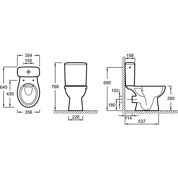 JACOB DELAFON - Lot de 2 WC à poser sans bride Patio + abattant - large