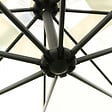 OVIALA - Parasol déporté 3x3m et 4 dalles à lestées blanc - Genova - vignette