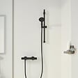 GROHE - Pack mitigeur douche thermostatique Precision Start noir mat + ensemble Vitalio Start avec barre - vignette