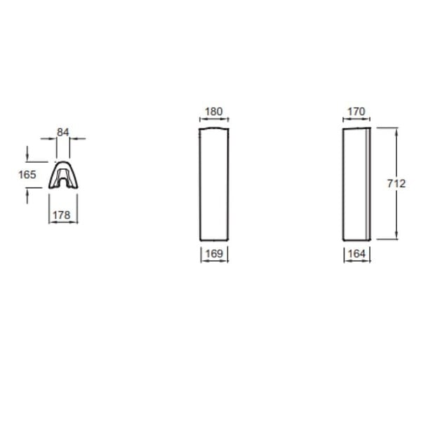 JACOB DELAFON - Colonne pour lavabo Brive blanc - large