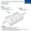 VILLEROY & BOCH - Evier 2 bacs BIBAC O.NOVO - Dimensions : 80 x 50 x 22 cm - couleur : BLANC - vignette