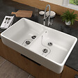 VILLEROY ET BOCH - Evier 2 bacs BIBAC O.NOVO - Dimensions : 90 x 55 x 22 cm - couleur : BLANC - vignette