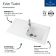 VILLEROY & BOCH - Villeroy & Boch Tudor Évier à encastrer 92x51cm avec égouttoir réversible, Céramique, Blanc (67610301) - vignette