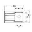 VILLEROY & BOCH - Villeroy & Boch Architectura 50 Evier à encastrer 86x51cm réversible avec vidage automatique, Céramique, Blanc (33501201) - vignette