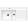 VILLEROY ET BOCH - Evier 1 bac et demi avec egouttoir a droite  Subway Pure 60 100 x 51 cm Blanc sans vidage - vignette