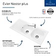 VILLEROY ET BOCH - Evier  Nestor Plus + Mitigeur cuisine bec haut Bauloop - vignette