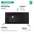 HANSGROHE - Evier à encastrer 1 bac S51 450 égouttoir à droite sans vidage noir graphite - vignette