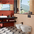 VILLEROY ET BOCH - WC suspendu sans bride  Architectura + abattant + Bâti-support ViConnect + Plaque de commande - vignette