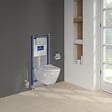 VILLEROY ET BOCH - Pack WC sans bride  Subway 2.0 avec abattant frein de chute + bâti Viconnect PRO + plaque Chromé mat - vignette