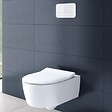 VILLEROY ET BOCH - Pack WC suspendu sans bride  Avento + Bâti support ViConnect Pro + abattant frein de chute + plaque noir mat - vignette