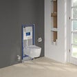 VILLEROY ET BOCH - Pack WC suspendu sans bride  Avento + Bâti support ViConnect Pro + abattant frein de chute + plaque chromée mat - vignette