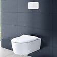 VILLEROY ET BOCH - Pack WC suspendu sans bride  Avento + Bâti support ViConnect Pro + abattant frein de chute + plaque chromée mat - vignette