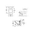 VILLEROY ET BOCH - Pack WC suspendu compact sans bride  O.novo + abattant + plaque chromée + bâti - vignette