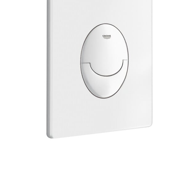 VILLEROY ET BOCH - WC suspendu sans bride  Architectura + abattant + bati support + plaque de commande blanche - large
