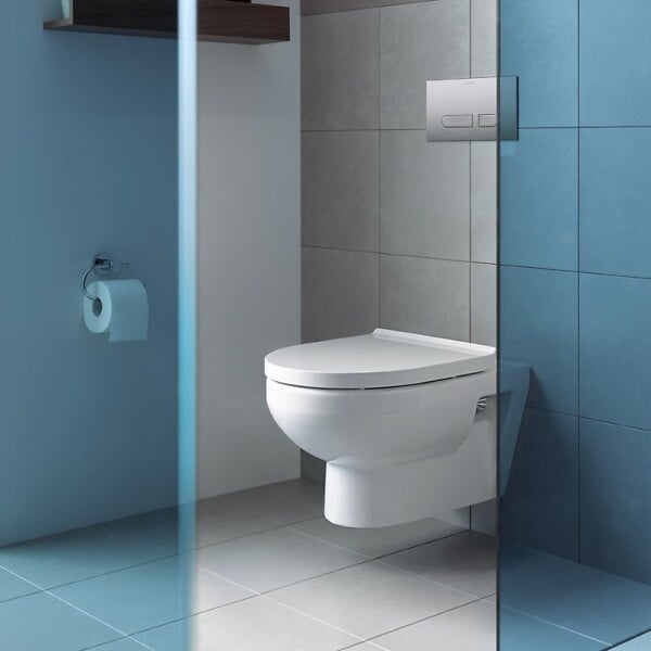 DURAVIT - Pack cuvette suspendue N°1 RIMLESS COMPACT (480 mm) - Profondeur: 480 mm - Hauteur: 400 mm - Largeur: 365 mm - Blanc - large