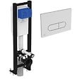 IDEAL STANDARD - Bati-support Ideal Standard autoportant gain de place  éco certifié NF + plaque carrée - vignette