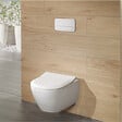 VILLEROY ET BOCH - Pack WC sans bride  Subway 2.0 avec abattant frein de chute + bâti Viconnect PRO + plaque noir mat - vignette