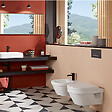 VILLEROY ET BOCH - Pack WC sans bride  Architectura avec abattant + bâti-support sol et mur Viconnect PRO + plaque chromée brillant - vignette