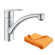 GROHE - Robinet de cuisine bec bas Start 2021 chromé + microfibre - vignette