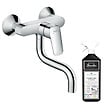 HANSGROHE - Robinet de cuisine mural Logis M31 chromé + nettoyant Briochin - vignette