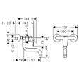 HANSGROHE - Robinet de cuisine mural Logis M31 chromé + nettoyant Briochin - vignette