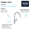 GROHE - Robinet de cuisine Start Flow Quickfix + nettoyant GrohClean - vignette