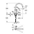 GROHE - robinet mitigeur cuisine Bauloop bec haut + produit entretien - vignette
