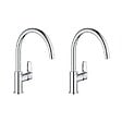 GROHE - Lot de 2 mitigeurs cuisine Bauloop chromé - vignette