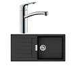 HANSGROHE - Evier 1 bac 980 S52 synthèse noir + robinet de cuisine Focus M41 160 chromé - vignette