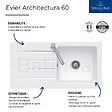 VILLEROY ET BOCH - Evier  Architectura 60 + Robinet de cuisine Junis Shower - vignette