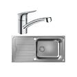 HANSGROHE - Evier 1 bac HANSGROHE S44 inox + robinet de cuisine HANSGROHE Logis M31 120 chromé - vignette