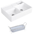VILLEROY ET BOCH - Evier timbre d'office  Tradition 89,5 x 63 céramique vidage manuel blanc + Panier vaiselle - vignette