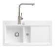 VILLEROY ET BOCH - Evier  Subway Pure 60 égouttoir à droite vidage auto + Robinet de cuisine Modern Steel Acier Massif - vignette