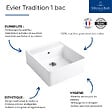 VILLEROY ET BOCH - Evier  Timbre d'office Tradition 1 cuve vidage auto + Robinet de cuisine Avia 2.0 Acier Massif - vignette
