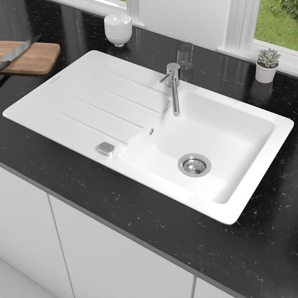 VILLEROY ET BOCH - Evier 86 x 51 cm  Architectura 50 Blanc + Robinet cuisine Bauloop - large