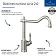 VILLEROY ET BOCH - Robinet cuisine  Avia 2.0 Or mat - vignette