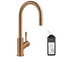 VILLEROY ET BOCH - Robinet cuisine  Umbrella flex bronze + nettoyant - vignette