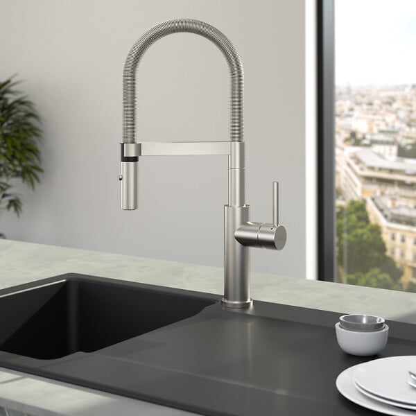 VILLEROY ET BOCH - Robinet cuisine  Steel expert 2.0 acier massif - large
