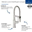 VILLEROY ET BOCH - Robinet cuisine  Steel expert compact acier massif + nettoyant - vignette