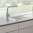 VILLEROY ET BOCH - Robinet cuisine  Steel Shower acier massif + nettoyant - vignette