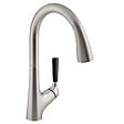 JACOB DELAFON - Mitigeur cuisine Malleco Bec haut inox brossé douchette extractible - vignette