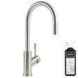 VILLEROY ET BOCH - Robinet cuisine  Umbrella flex acier massif + nettoyant - vignette