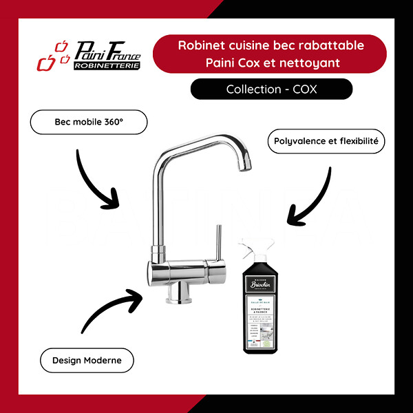 OLFA - Robinet cuisine bec rabattable Paini Cox et Nettoyant - large