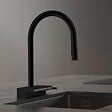 HANSGROHE - Robinet de cuisine avec douchette Aquno Select M81 170 sBox 3 jets noir mat + nettoyant Briochin - vignette
