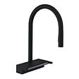 HANSGROHE - Robinet de cuisine avec douchette Aquno Select M81 170 3 jets noir mat - vignette
