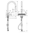 HANSGROHE - Robinet de cuisine avec douchette Aquno Select M81 170 3 jets noir mat - vignette