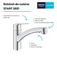 GROHE - Robinet de cusine avec douchette Start 2021 + microfibre - vignette