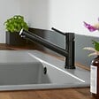 VILLEROY ET BOCH - Robinet cuisine rabattable  Como window anthracite - vignette