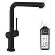 HANSGROHE - Robinet de cuisine avec douchette Talis M54 270 sBox noir mat + nettoyant Briochin - vignette